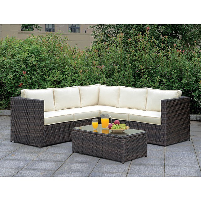 Ilona Brown/Beige Ottoman - California Furniture (Coachella, CA)