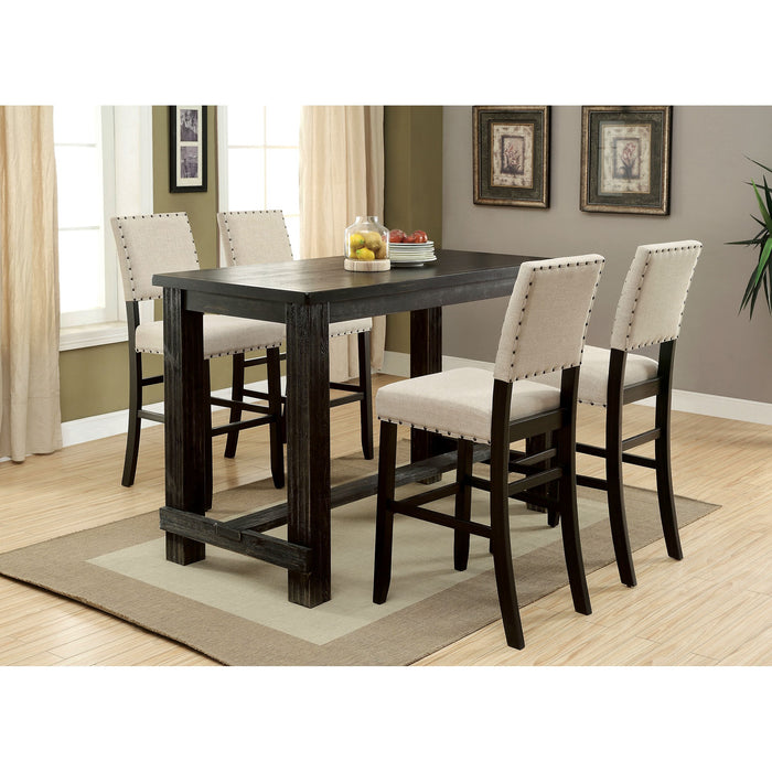 Sania 5 Pc Bar Table Set Black - California Furniture (Coachella, CA)