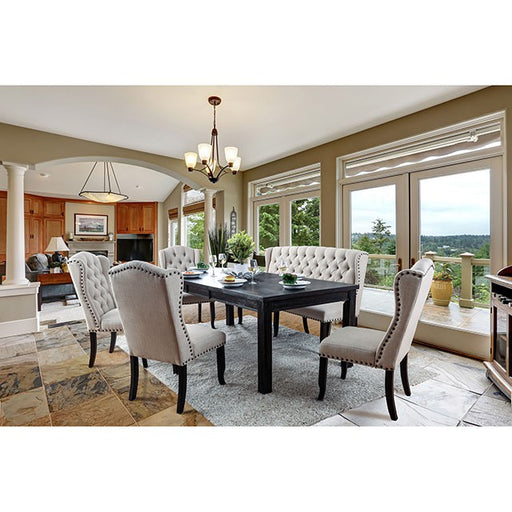 Sania 7 Pc Dining Table Set Solid Wood - California Furniture (Coachella, CA)