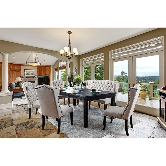 Sania 7 Pc Dining Table Set Solid Wood - California Furniture (Coachella, CA)