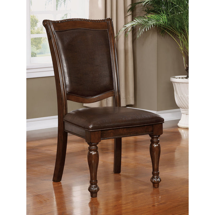Alpena Brown Cherry/Espresso Arm Chair & Side Chair (2/CTN) - California Furniture (Coachella, CA)