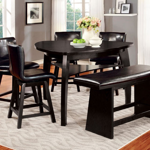 Hurley 6 Pc Counter Ht Table Set with Bench - California Furniture (Coachella, CA)