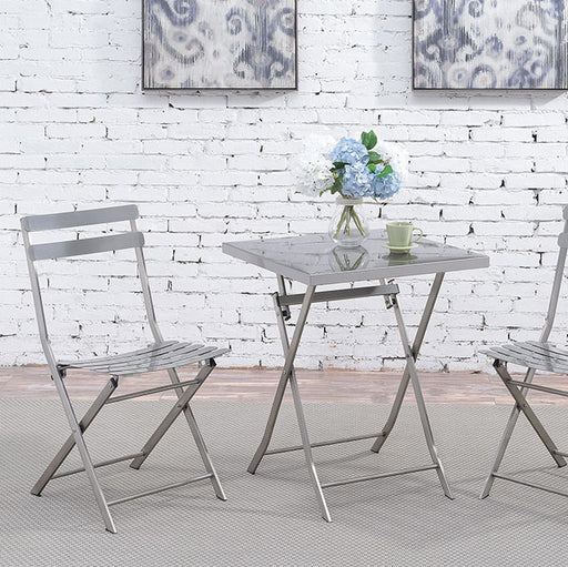 Lilah Stainless Folding Table - California Furniture (Coachella, CA)