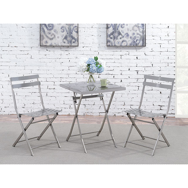 Lilah Stainless Folding Chair (2/Ctn) - California Furniture (Coachella, CA)
