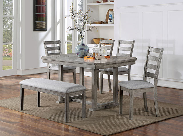 Laquila Dining Table Set Bench - California Furniture (Coachella, CA)
