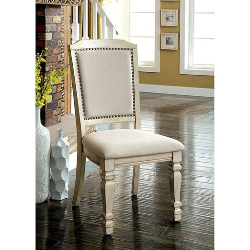 HOLCROFT Antique White/Ivory Side Chair (2/CTN) - California Furniture (Coachella, CA)