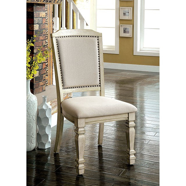HOLCROFT Antique White/Ivory Side Chair (2/CTN) - California Furniture (Coachella, CA)