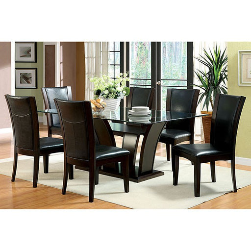 Manhattan 7 Pc Dining Table Set Cherry - California Furniture (Coachella, CA)