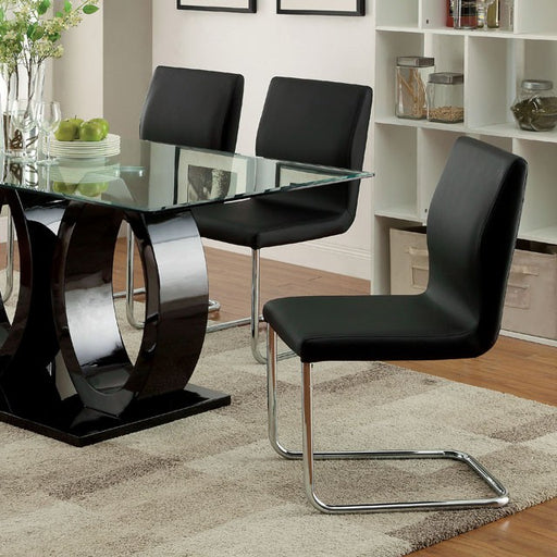 Lodia 7 Pc Dining Table Set Black - California Furniture (Coachella, CA)