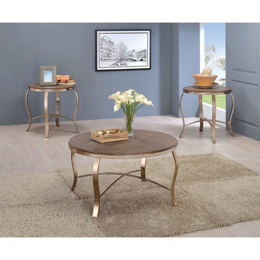 Wicklow 3 Pc. Table Set, Champagne - California Furniture (Coachella, CA)