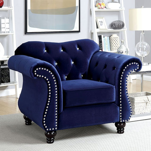 Jolanda Chair Blue & Grey - California Furniture (Coachella, CA)