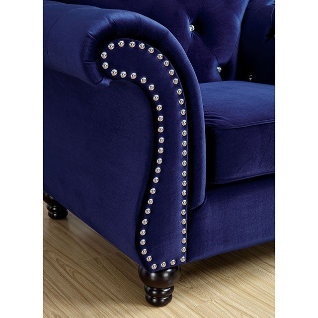 Jolanda Chair Blue & Grey - California Furniture (Coachella, CA)