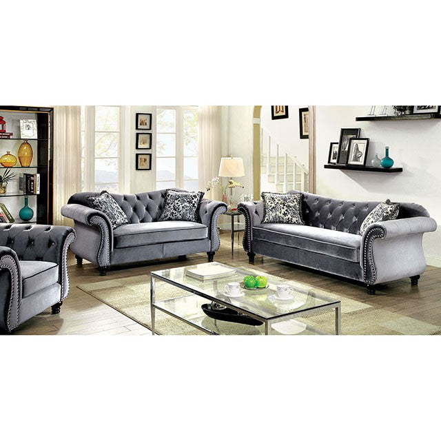 Jolanda Chair Blue & Grey - California Furniture (Coachella, CA)