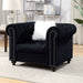 Giacomo Chair Black & Blue - California Furniture (Coachella, CA)