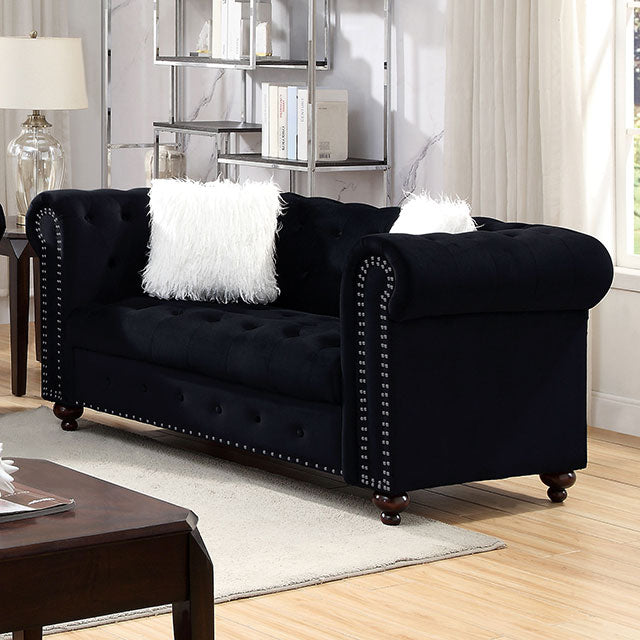 Giacomo Loveseat Black - California Furniture (Coachella, CA)