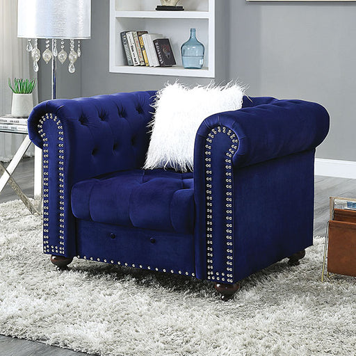 Giacomo Chair Black & Blue - California Furniture (Coachella, CA)