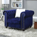 Giacomo Chair Black & Blue - California Furniture (Coachella, CA)