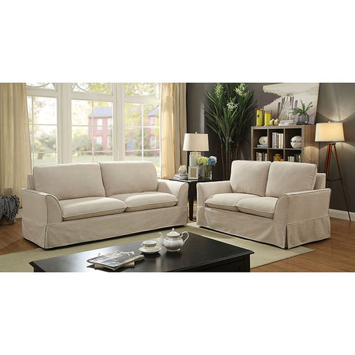 Maxine Love Seat Beige - California Furniture (Coachella, CA)
