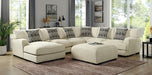 Kaylee U-Sectional w/ Left Chaise + Ottoman Beige - California Furniture (Coachella, CA)