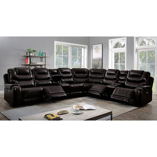 Mariah Power Sectional Brown - California Furniture (Coachella, CA)