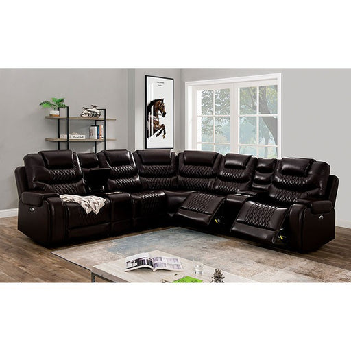 Mariah Power Sectional Brown - California Furniture (Coachella, CA)