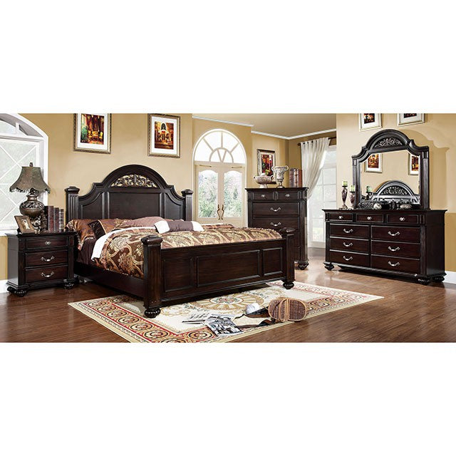 Syracuse Bed Cherry & Grey - California Furniture (Coachella, CA)