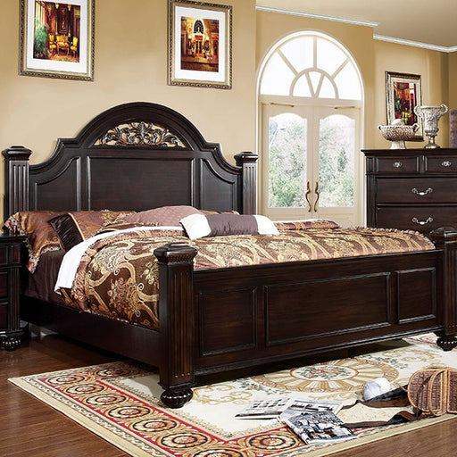 Syracuse Bed Cherry & Grey - California Furniture (Coachella, CA)
