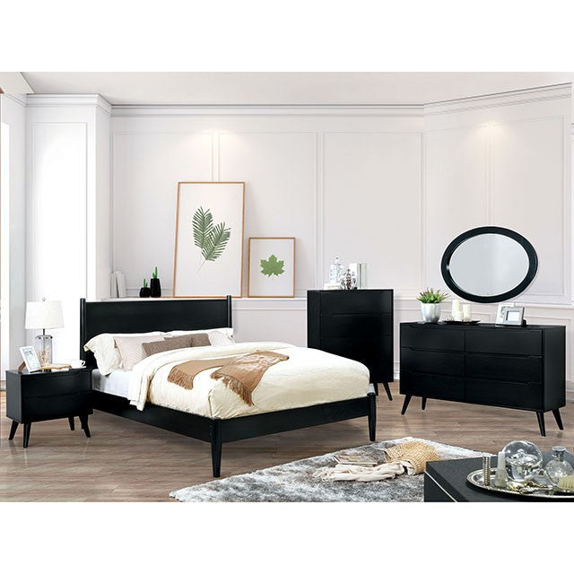 Lennart Bed Oak, Black, Gray, & White - California Furniture (Coachella, CA)