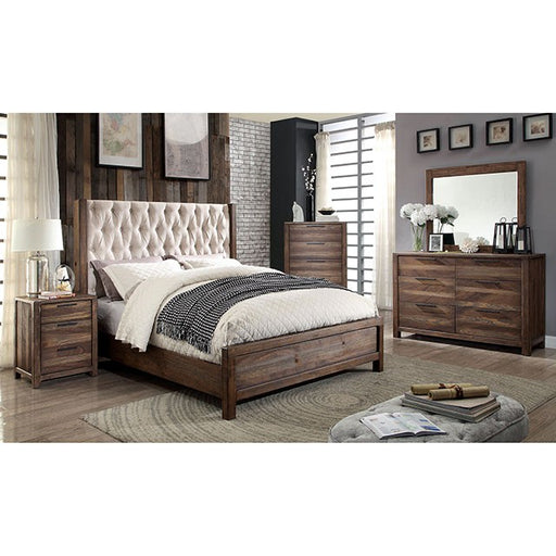 Hutchinson Rustic Natural Tone/Beige Cal.King Bed - California Furniture (Coachella, CA)