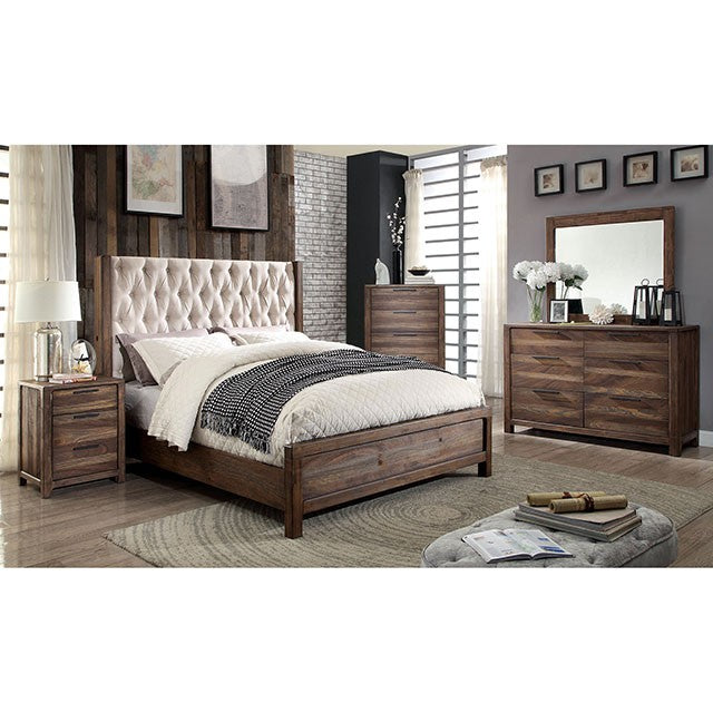 Hutchinson Rustic Natural Tone/Beige Cal.King Bed - California Furniture (Coachella, CA)