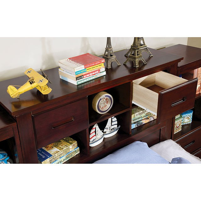 Pearland Twin Bed Cherry - California Furniture (Coachella, CA)