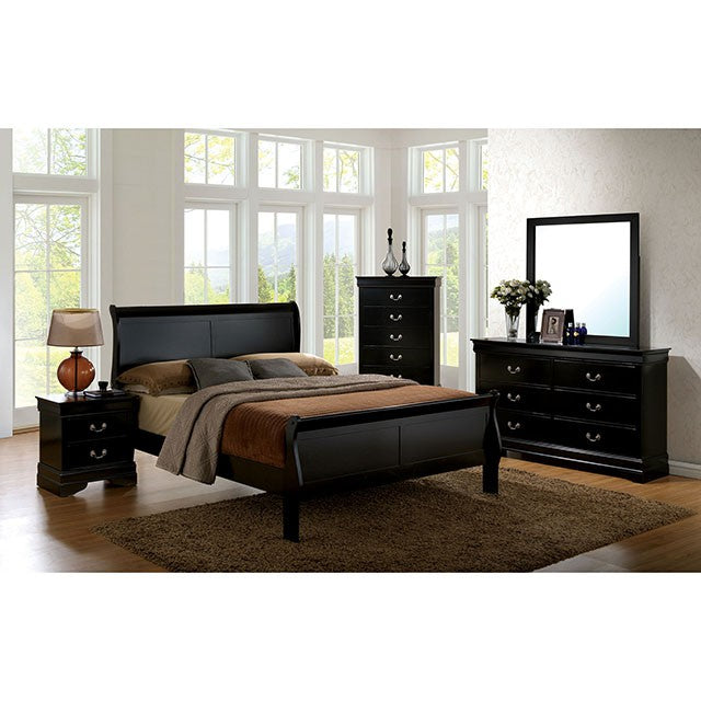 Louis Philippe Mirror Black - California Furniture (Coachella, CA)