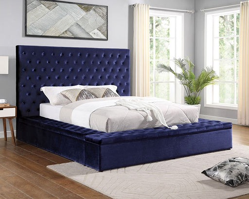 Davida Queen Bed Blue - California Furniture (Coachella, CA)