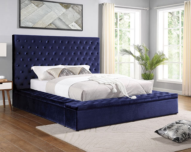 Davida Queen Bed Blue - California Furniture (Coachella, CA)