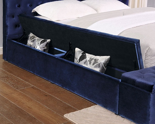 Davida Queen Bed Blue - California Furniture (Coachella, CA)