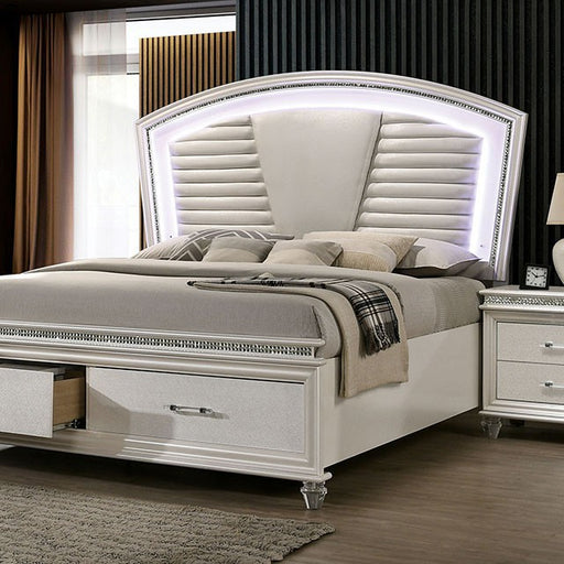 Maddie Bed White & Silver - California Furniture (Coachella, CA)