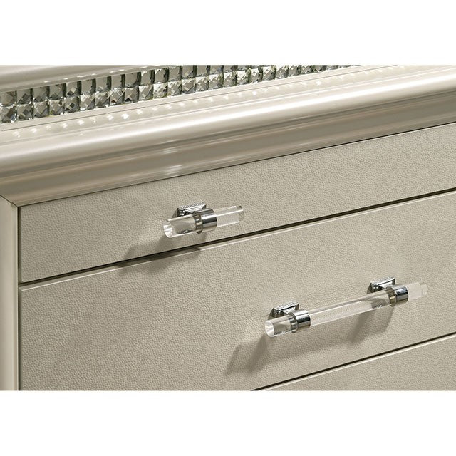 Maddie Bed White & Silver - California Furniture (Coachella, CA)