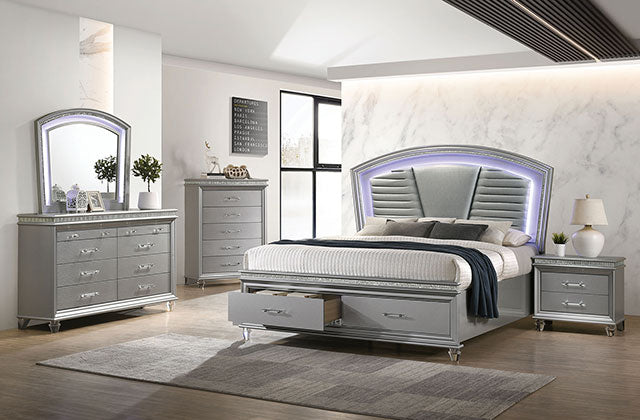 Maddie Bed White & Silver - California Furniture (Coachella, CA)