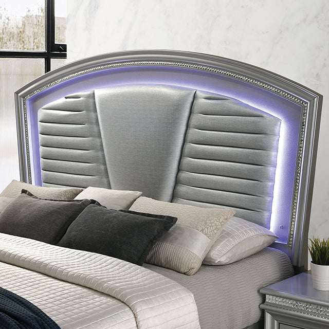Maddie Bed White & Silver - California Furniture (Coachella, CA)