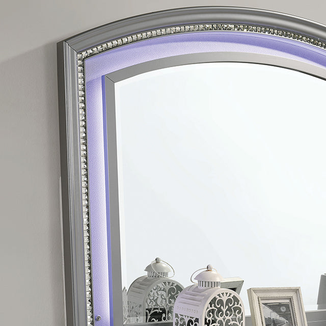Maddie Bed White & Silver - California Furniture (Coachella, CA)
