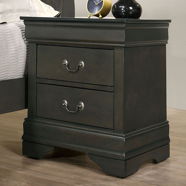 Louis Philippe Night Stand Gray - California Furniture (Coachella, CA)