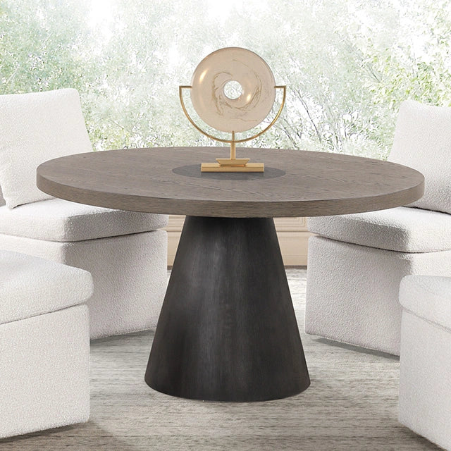 Broager 5 Pc Dining Set (White Swivel Chairs)