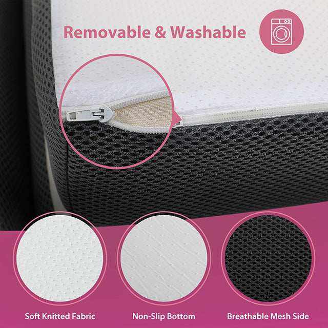 Hollyhock 3" Full Tri-Fold Memory Foam Topper - California Furniture (Coachella, CA)