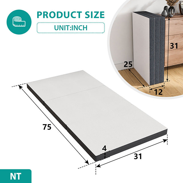 Hollyhock 4" Queen Tri-Fold Memory Foam Topper - California Furniture (Coachella, CA)