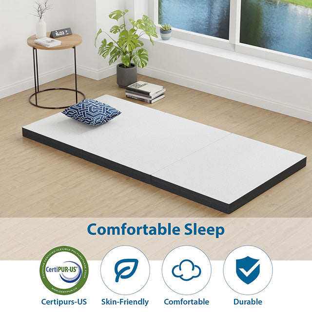 Hollyhock 4" Twin XL Tri-Fold Memory Foam Topper - California Furniture (Coachella, CA)