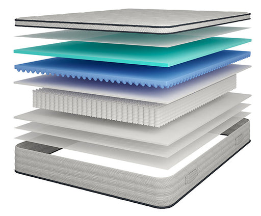 Salvia 12" Queen Hybrid Pocket Coil Mattress - California Furniture (Coachella, CA)