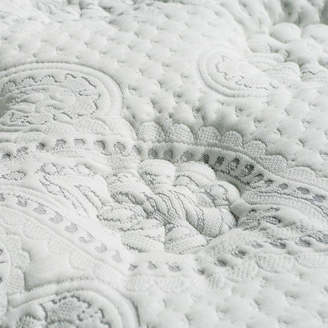 SIDDALEE White/Gray 16" Euro Pillow Top Mattress, Full - California Furniture (Coachella, CA)