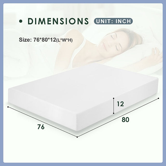 Artemisia 12" Memory Foam Mattress Full, Queen, Eastren King, & Cal.King - California Furniture (Coachella, CA)