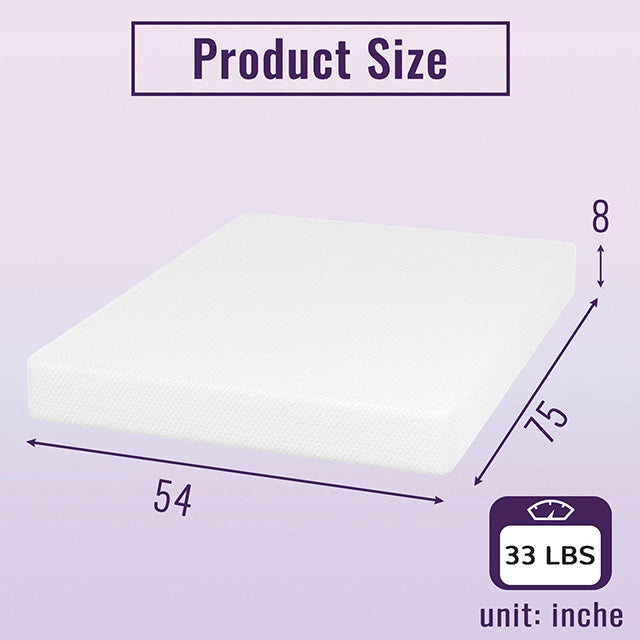 Nasturtium 8" Full Bamboo Charcoal Infused Memory Foam - California Furniture (Coachella, CA)