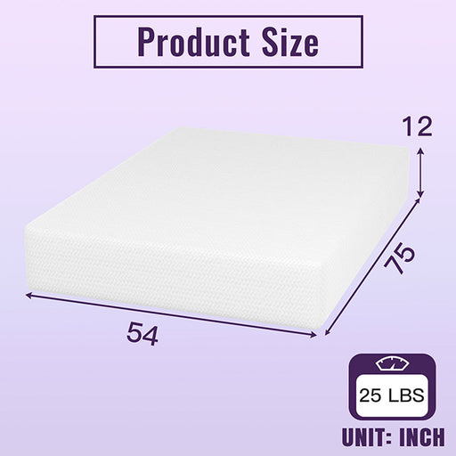 Nasturtium 12" Full Bamboo Charcoal Infused Memory Foam - California Furniture (Coachella, CA)